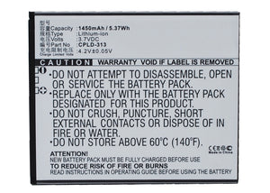 Batteries N Accessories BNA-WB-L3244 Cell Phone Battery - Li-Ion, 3.7V, 1450 mAh, Ultra High Capacity Battery - Replacement for Coolpad CPLD-313 Battery