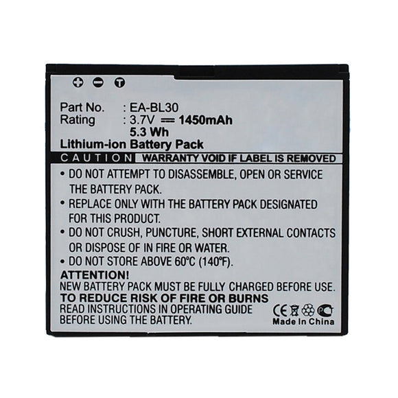 Batteries N Accessories BNA-WB-L13199 Cell Phone Battery - Li-ion, 3.7V, 1450mAh, Ultra High Capacity - Replacement for Sharp EA-BL30 Battery