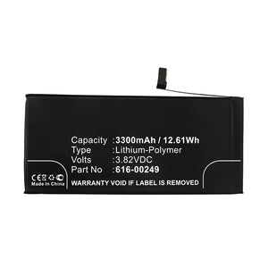 Batteries N Accessories BNA-WB-P12139 Cell Phone Battery - Li-Pol, 3.82V, 3300mAh, Ultra High Capacity - Replacement for Apple 616-00249 Battery