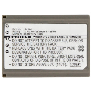 Batteries N Accessories BNA-WB-L9041 Digital Camera Battery - Li-ion, 7.6V, 1050mAh, Ultra High Capacity - Replacement for Olympus BLN-1 Battery