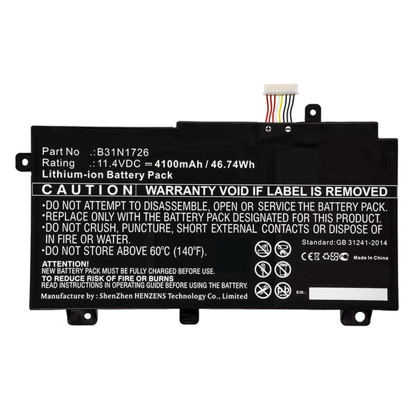 Batteries N Accessories BNA-WB-L10545 Laptop Battery - Li-ion, 11.4V, 4100mAh, Ultra High Capacity - Replacement for Asus B31BN91 Battery