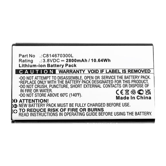 Batteries N Accessories BNA-WB-L15530 Cell Phone Battery - Li-ion, 3.8V, 2800mAh, Ultra High Capacity - Replacement for Blu C814670300L Battery