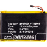 Batteries N Accessories BNA-WB-P7344 Remote Control Battery - Li-Pol, 3.7V, 500 mAh, Ultra High Capacity - Replacement for Logitech 1506 Battery