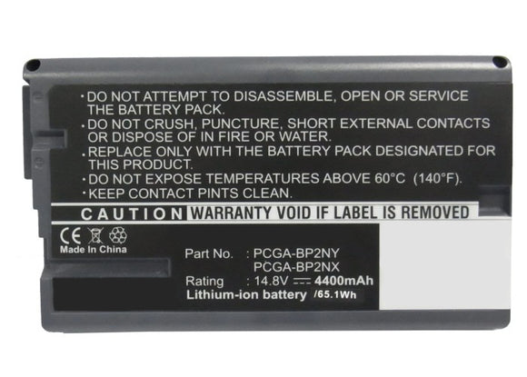Batteries N Accessories BNA-WB-3346 Laptop Battery - li-ion, 14.8V, 4400 mAh, Ultra High Capacity Battery - Replacement for Sony BP2NX Battery