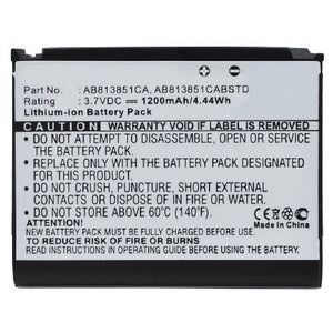 Batteries N Accessories BNA-WB-L3960 Cell Phone Battery - Li-ion, 3.7, 1200mAh, Ultra High Capacity Battery - Replacement for Samsung AB813851CA, AB813851CABSTD Battery