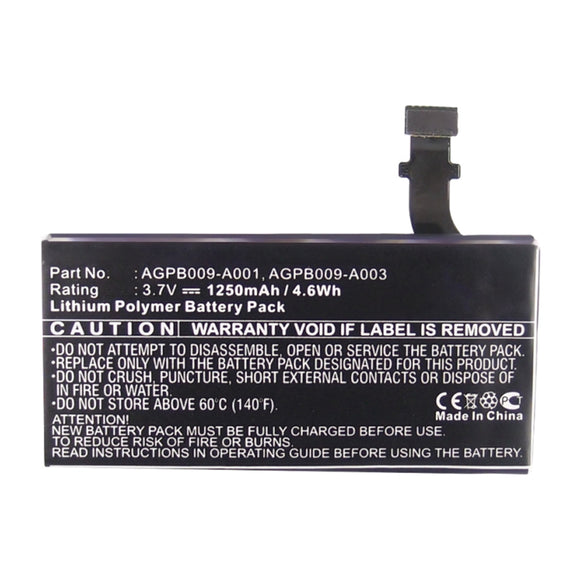 Batteries N Accessories BNA-WB-L15672 Cell Phone Battery - Li-ion, 3.7V, 1250mAh, Ultra High Capacity - Replacement for Sony Ericsson AGPB009-A001 Battery