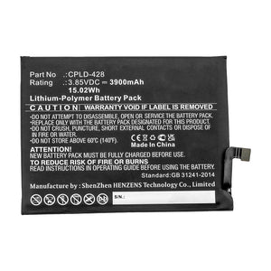 Batteries N Accessories BNA-WB-P15536 Cell Phone Battery - Li-Pol, 3.85V, 3900mAh, Ultra High Capacity - Replacement for Coolpad CPLD-428 Battery