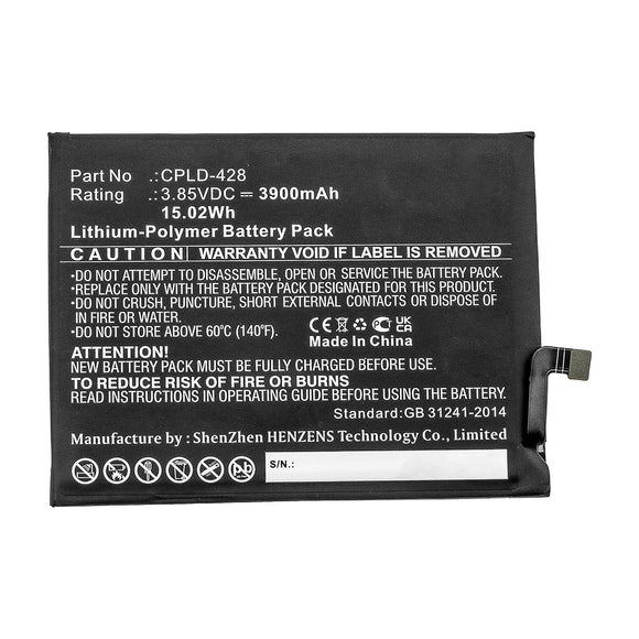 Batteries N Accessories BNA-WB-P15536 Cell Phone Battery - Li-Pol, 3.85V, 3900mAh, Ultra High Capacity - Replacement for Coolpad CPLD-428 Battery