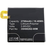 Batteries N Accessories BNA-WB-P3778 Cell Phone Battery - Li-Pol, 3.85, 2700mAh, Ultra High Capacity Battery - Replacement for Google 35H00262-00M Battery