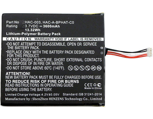 Batteries N Accessories BNA-WB-P7237 Game Console Battery - Li-Pol, 3.7V, 3600 mAh, Ultra High Capacity Battery - Replacement for Nintendo HAC-003 Battery