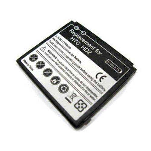 Batteries N Accessories BNA-WB-BLI 1153-1.3 Cell Phone Battery - Li-Ion, 3.7V, 1300 mAh, Ultra High Capacity Battery - Replacement for HTC HD2 Battery
