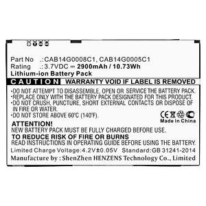 Batteries N Accessories BNA-WB-L11079 Tablet Battery - Li-ion, 3.7V, 2900mAh, Ultra High Capacity - Replacement for Alcatel CAB14G0005C1 Battery