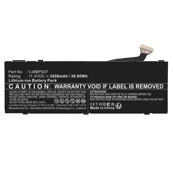 Batteries N Accessories BNA-WB-L17773 Laptop Battery - Li-ion, 11.4V, 3500mAh, Ultra High Capacity - Replacement for Sony VJ8BPS57 Battery