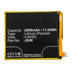 Batteries N Accessories BNA-WB-P16453 Cell Phone Battery - Li-Pol, 3.8V, 2900mAh, Ultra High Capacity - Replacement for Motorola JE40 Battery