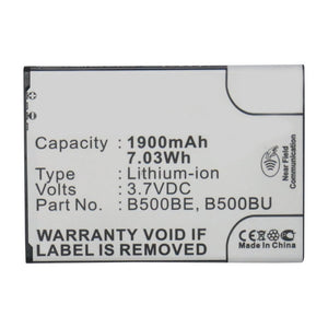 Batteries N Accessories BNA-WB-L13030 Cell Phone Battery - Li-ion, 3.7V, 1900mAh, Ultra High Capacity - Replacement for Samsung EB-B500BE Battery