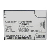 Batteries N Accessories BNA-WB-L13030 Cell Phone Battery - Li-ion, 3.7V, 1900mAh, Ultra High Capacity - Replacement for Samsung EB-B500BE Battery