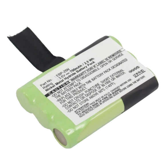 Batteries N Accessories BNA-WB-H9768 2-Way Radio Battery - Ni-MH, 3.6V, 700mAh, Ultra High Capacity - Replacement for ALINCO EBP-25N Battery