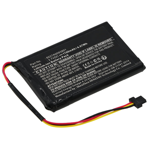 Batteries N Accessories BNA-WB-L4290 GPS Battery - Li-Ion, 3.7V, 1100 mAh, Ultra High Capacity Battery - Replacement for TomTom 6027A0093901 Battery