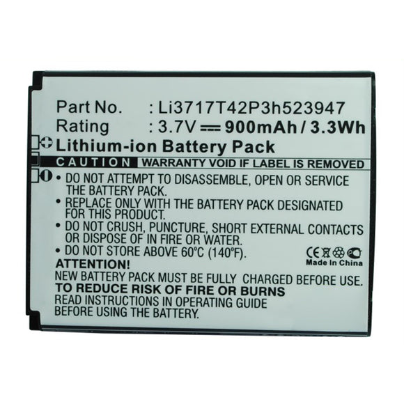 Batteries N Accessories BNA-WB-L14072 Cell Phone Battery - Li-ion, 3.7V, 900mAh, Ultra High Capacity - Replacement for ZTE Li3717T42P3h523947 Battery