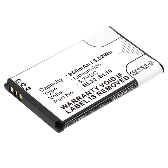 Batteries N Accessories BNA-WB-L18541 2-Way Radio Battery - Li-ion, 3.7V, 950mAh, Ultra High Capacity - Replacement for Retevis BL19, BL22 Battery