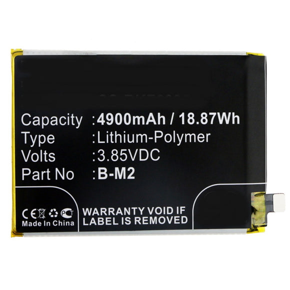 Batteries N Accessories BNA-WB-P9924 Cell Phone Battery - Li-Pol, 3.85V, 4900mAh, Ultra High Capacity - Replacement for BBK B-M2 Battery