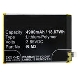 Batteries N Accessories BNA-WB-P9924 Cell Phone Battery - Li-Pol, 3.85V, 4900mAh, Ultra High Capacity - Replacement for BBK B-M2 Battery