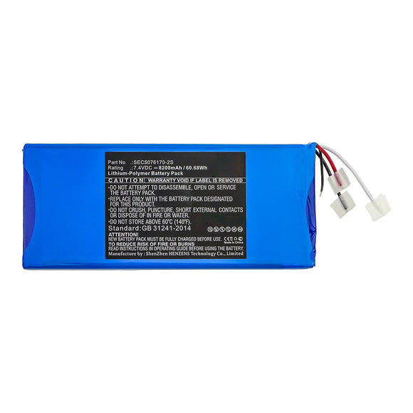 Batteries N Accessories BNA-WB-P14946 Diagnostic Scanner Battery - Li-Pol, 7.4V, 8200mAh, Ultra High Capacity - Replacement for Micsig SEC5076170-2S Battery