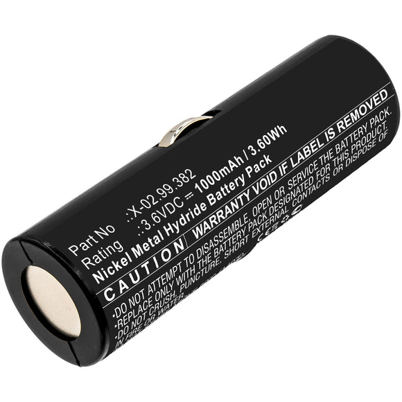 Batteries N Accessories BNA-WB-H11698 Medical Battery - Ni-MH, 3.6V, 1000mAh, Ultra High Capacity - Replacement for Heine X-02.99.380 Battery