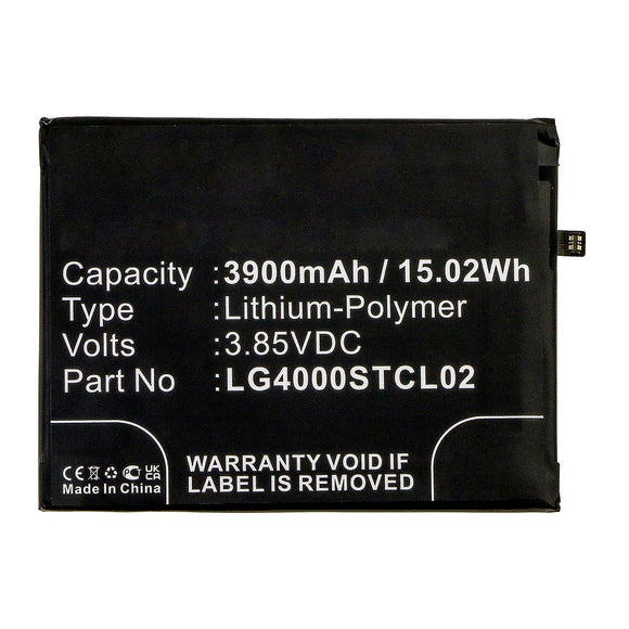 Batteries N Accessories BNA-WB-P12356 Cell Phone Battery - Li-Pol, 3.85V, 3900mAh, Ultra High Capacity - Replacement for LG LG4000STCL02 Battery