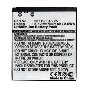 Batteries N Accessories BNA-WB-L14869 Cell Phone Battery - Li-ion, 3.7V, 700mAh, Ultra High Capacity - Replacement for Sagem 287196831 Battery