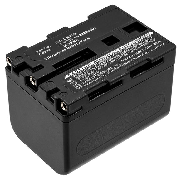 Batteries N Accessories BNA-WB-L9203 Digital Camera Battery - Li-ion, 7.4V, 2800mAh, Ultra High Capacity - Replacement for Sony NP-QM71D Battery