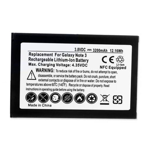 Batteries N Accessories BNA-WB-BLI-1368-3.2 Cell Phone Battery - Li-Ion, 3.8V, 3200 mAh, Ultra High Capacity Battery - Replacement for Samsung B800BK Battery