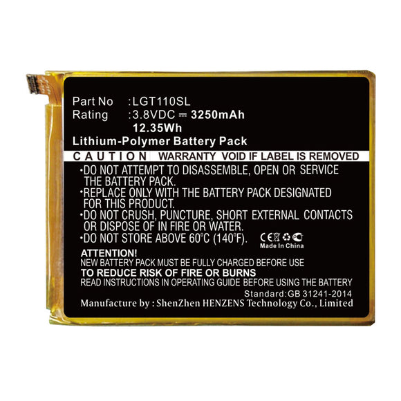 Batteries N Accessories BNA-WB-P16374 Cell Phone Battery - Li-Pol, 3.8V, 3250mAh, Ultra High Capacity - Replacement for Leagoo T1 plus Battery