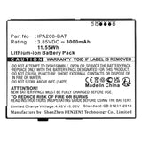 Batteries N Accessories BNA-WB-L18761 Credit Card Reader Battery - Li-ion, 3.85V, 3000mAh, Ultra High Capacity - Replacement for Ingenico VBT1 Battery