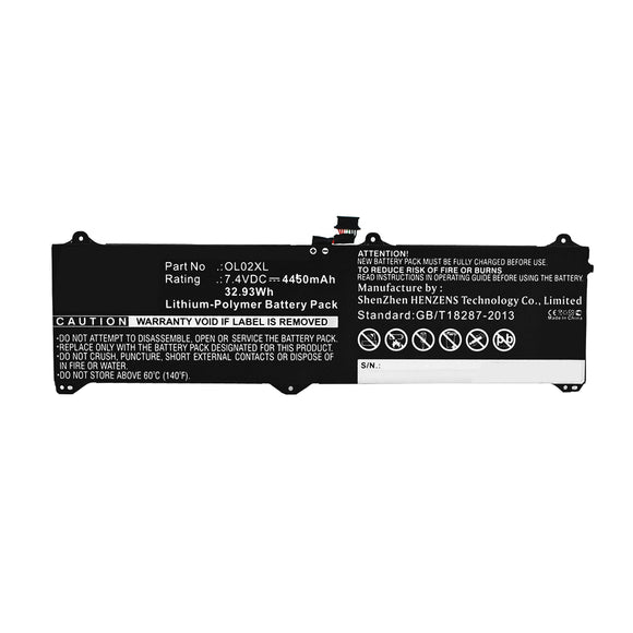 Batteries N Accessories BNA-WB-P11742 Laptop Battery - Li-Pol, 7.4V, 4450mAh, Ultra High Capacity - Replacement for HP 0L02XL Battery