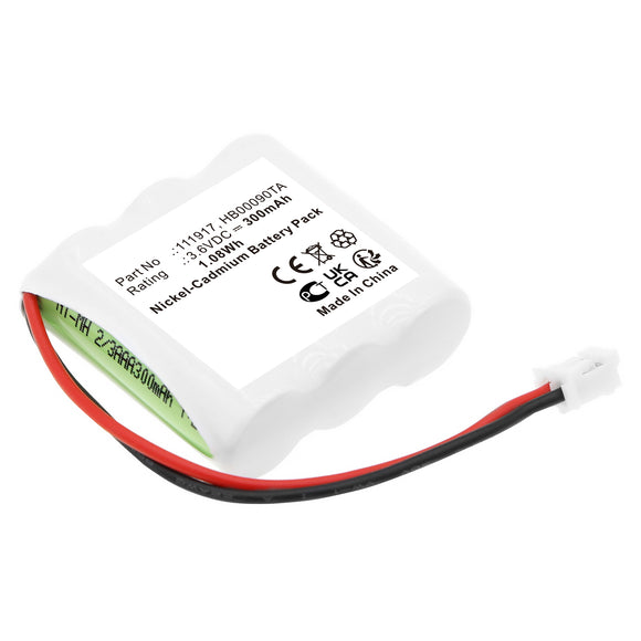 Batteries N Accessories BNA-WB-H18451 Emergency Lighting Battery - Ni-MH, 3.6V, 300mAh, Ultra High Capacity - Replacement for URA 111917 Battery