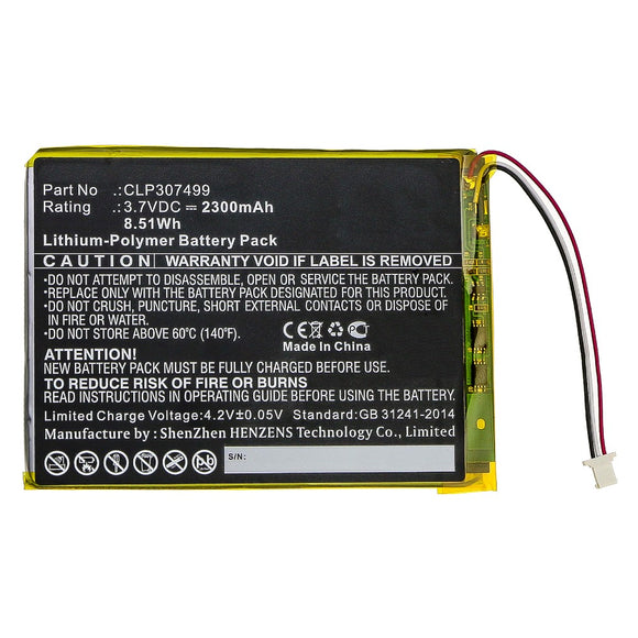 Batteries N Accessories BNA-WB-P10257 E Book E Reader Battery - Li-Pol, 3.7V, 2300mAh, Ultra High Capacity - Replacement for Boyue CLP307499 Battery