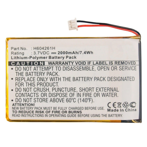 Batteries N Accessories BNA-WB-P10325 GPS Battery - Li-Pol, 3.7V, 2000mAh, Ultra High Capacity - Replacement for Bushnell H604261H Battery