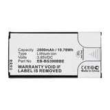 Batteries N Accessories BNA-WB-L13040 Cell Phone Battery - Li-ion, 3.85V, 2800mAh, Ultra High Capacity - Replacement for Samsung EB-BG390BBE Battery