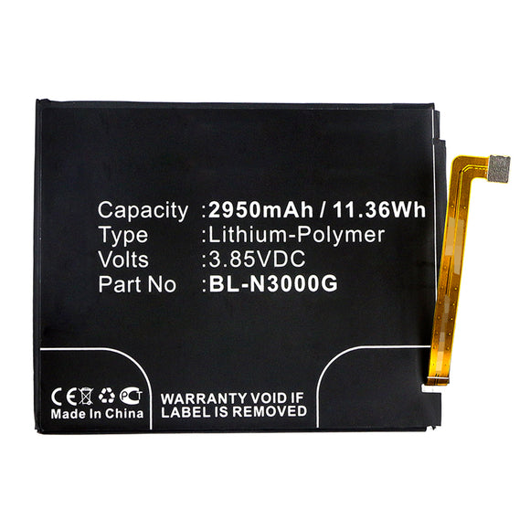 Batteries N Accessories BNA-WB-P11525 Cell Phone Battery - Li-Pol, 3.85V, 2950mAh, Ultra High Capacity - Replacement for GIONEE BL-N3000G Battery