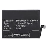 Batteries N Accessories BNA-WB-P18568 Cell Phone Battery - Li-Pol, 7.78V, 2100mAh, Ultra High Capacity - Replacement for VIVO B-S9 Battery