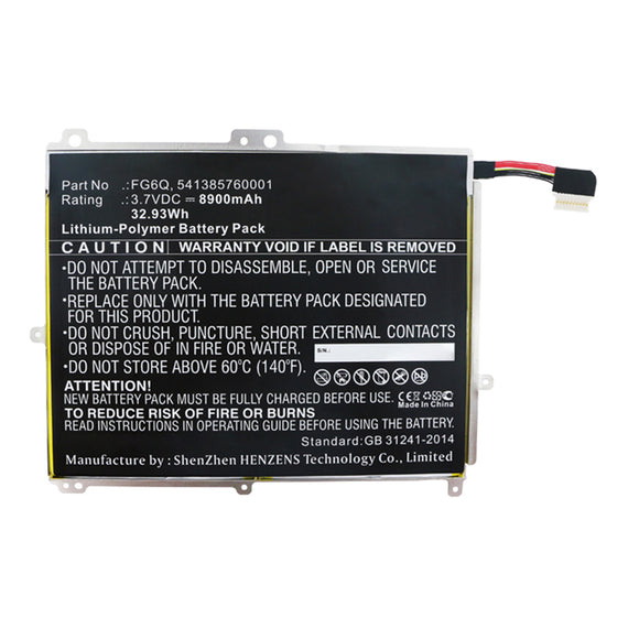 Batteries N Accessories BNA-WB-P16291 Tablet Battery - Li-Pol, 3.7V, 8900mAh, Ultra High Capacity - Replacement for Gigaset FG6Q Battery
