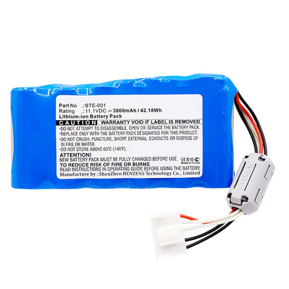 Batteries N Accessories BNA-WB-L9406 Medical Battery - Li-ion, 11.1V, 3800mAh, Ultra High Capacity - Replacement for Fukuda BTE-001 Battery