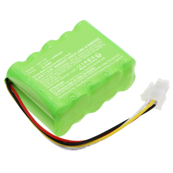 Batteries N Accessories BNA-WB-H17756 Equipment Battery - Ni-MH, 12V, 2400mAh, Ultra High Capacity - Replacement for Shimpo BAT-735 Battery