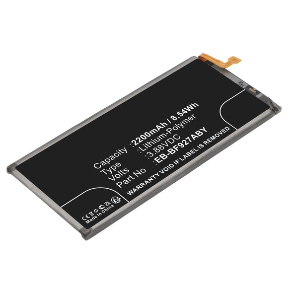 Batteries N Accessories BNA-WB-P18371 Cell Phone Battery - Li-Pol, 3.88V, 2200mAh, Ultra High Capacity - Replacement for Samsung EB-BF927ABY Battery