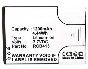 Batteries N Accessories BNA-WB-L3267 Cell Phone Battery - Li-Ion, 3.7V, 1200 mAh, Ultra High Capacity Battery - Replacement for Doro RCB413 Battery