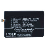 Batteries N Accessories BNA-WB-P3229 Cell Phone Battery - Li-Pol, 3.8V, 2500 mAh, Ultra High Capacity Battery - Replacement for Coolpad CPLD-359 Battery