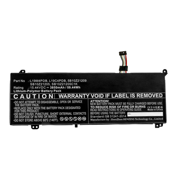 Batteries N Accessories BNA-WB-P12627 Laptop Battery - Li-Pol, 15.44V, 3850mAh, Ultra High Capacity - Replacement for Lenovo L19C4PDB Battery