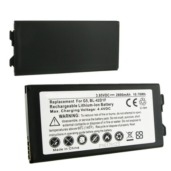 Batteries N Accessories BNA-WB-BLI-1444-2.8 Cell Phone Battery - Li-Ion, 3.85V, 2800 mAh, Ultra High Capacity Battery - Replacement for LG BL-42D1F G5 Battery