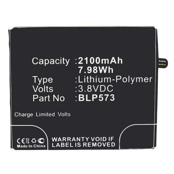 Batteries N Accessories BNA-WB-P3522 Cell Phone Battery - Li-Pol, 3.8V, 2100 mAh, Ultra High Capacity Battery - Replacement for OPPO BLP573 Battery